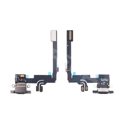 Шлейф для iPhone 16 Pro (A3293) на системный разъем/микрофон Черный - Премиум