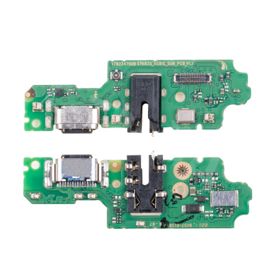 Шлейф для Infinix Hot 12 Play/20 Play (X6816D/X6825) плата на системный разъем/разъем гарнитуры/микрофон - Премиум