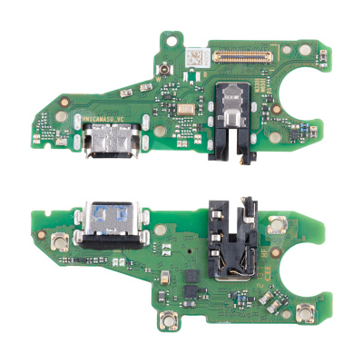Шлейф для Huawei Honor X7 (CMA-LX1/CMA-LX2) плата на системный разъем/разъем гарнитуры/микрофон - Премиум