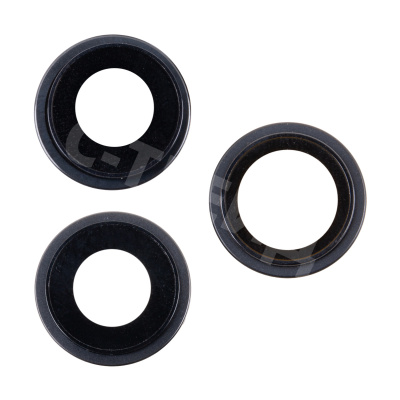 Стекло камеры для iPhone 15 Pro Max (комплект 3 шт.) Черный