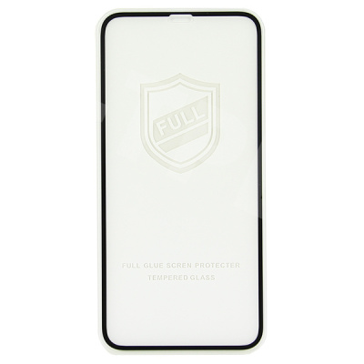 Защитное стекло "Тонкое" для iPhone X/Xs/11 Pro Черный (Полное покрытие 0,25 мм)