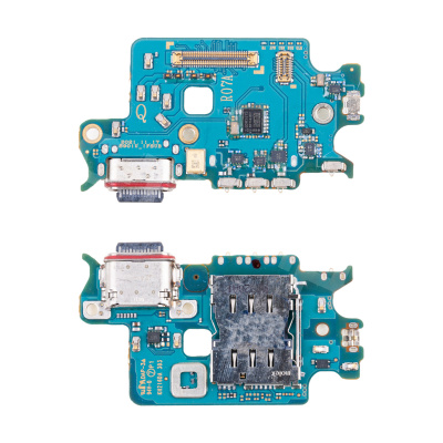 Шлейф для Samsung Galaxy S22 (S901U/America/EU version) плата системный разъем/разъем SIM/микрофон - Премиум