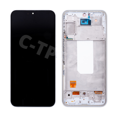 Дисплей для Samsung Galaxy A54 5G (A546E) модуль с рамкой Белый - (OLED) (Full Size)