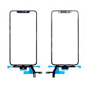 Стекло для переклейки iPhone Xs Max с OCA пленкой + тачскрин Черный - OR (Mitsubishi)