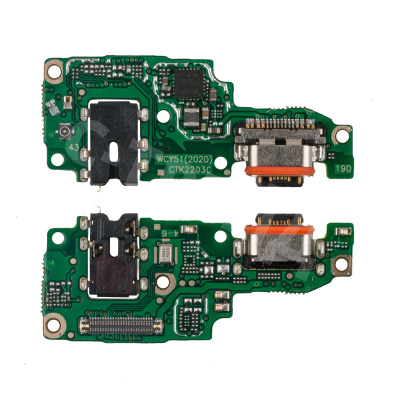 Шлейф для Vivo Y31 2021/Y53s 4G (V2036/V2058) плата на системный разъем/разъем гарнитуры/микрофон