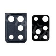 Стекло камеры для Samsung Galaxy A21s (A217F) в сборе с рамкой Черный