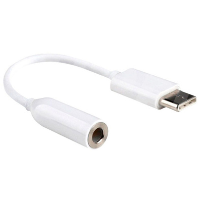 Адаптер Type-C - "3,5 мм" Jack (11.5 см) (тех.упак.) Белый