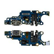 Шлейф для Huawei Honor X7c (ALT-LX1) плата на системный разъем/разъем гарнитуры/микрофон - Премиум