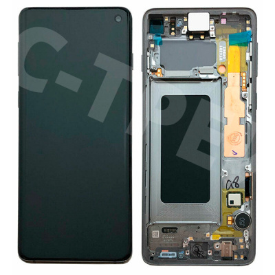 Дисплей для Samsung Galaxy S10 (G973F) модуль с рамкой Черный - OR (SP)