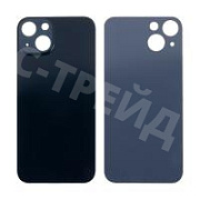 Задняя крышка для iPhone 13 (A2635) Черный (стекло, узкий вырез под камеру, логотип) - Премиум