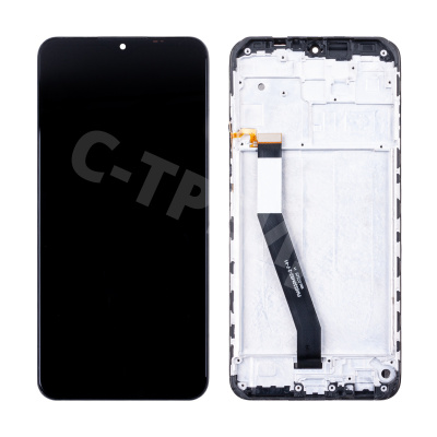 Дисплей для Xiaomi Redmi 9 (M2004J19G) модуль с рамкой Черный - OR