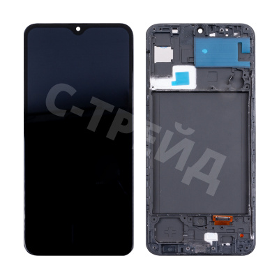 Дисплей для Samsung Galaxy A30s (A307F) модуль с рамкой Черный - (In-Cell)