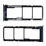 Держатель SIM для Xiaomi Redmi Note 9 (M2003J15SC/M2003J15SG) Черный