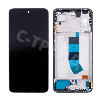 Дисплей для Xiaomi Redmi Note 13 4G (23129RAA4G/23124RA7EO/23129RA5FL) модуль с рамкой Черный - (OLED)