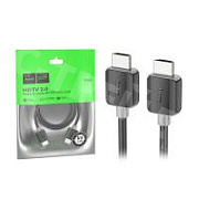 Кабель HDMI - HDMI Hoco US08 (ver 2.0, оплетка нейлон, 1 м) Черный