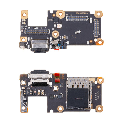 Шлейф для Xiaomi 11T/11T Pro (21081111RG/2107113SG) плата системный разъем/разъем SIM/микрофон - Премиум