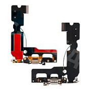 Шлейф для iPhone 7 Plus на системный разъем/микрофон Белый - Премиум