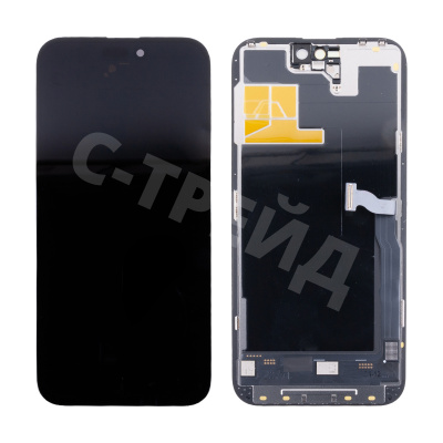 Дисплей для iPhone 14 Pro Max (A2895) в сборе с тачскрином Черный - (Hard OLED, Full HD) (площадка под IC)
