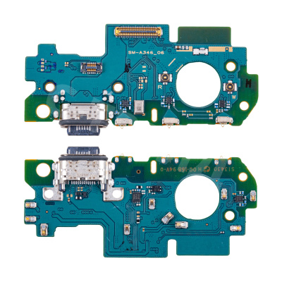 Шлейф для Samsung Galaxy A34 5G (A346B) плата системный разъем/микрофон - Премиум