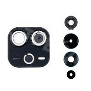 Стекло камеры для Xiaomi Redmi Note 14 4G (24117RN76O/24117RN76G ) в сборе с рамкой Черный