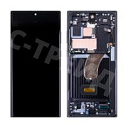 Дисплей для Samsung Galaxy S23 Ultra (S918B) модуль с рамкой Черный - OR (SP)