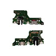 Шлейф для Huawei Honor 9C (AKA-L29) плата на системный разъем/разъем гарнитуры/микрофон - Премиум