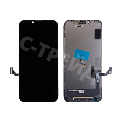 Дисплей для iPhone 16e (A3408/A3409/A3410/A3212) в сборе с тачскрином Черный - (Hard OLED, Full HD) (площадка под IC)