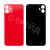 Задняя крышка для iPhone 11 (A2221) Красный (стекло, монолит, широкий вырез под камеру, логотип) - Премиум
