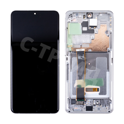 Дисплей для Samsung Galaxy S20 Ultra (G988B) модуль с рамкой Белый - OR (SP)