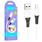 Кабель USB - Lightning Hoco X82 (2.4А, оплетка силикон, термостойкий) Белый