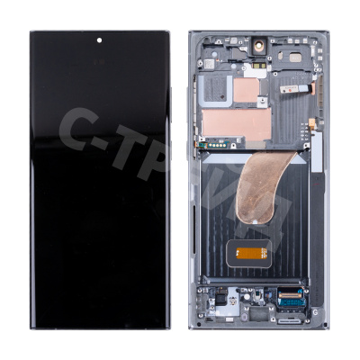 Дисплей для Samsung Galaxy S23 Ultra (S918B) модуль с рамкой Зеленый - OR (SP)