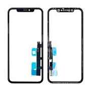 Стекло для переклейки iPhone Xr с OCA пленкой + тачскрин Черный - OR (Mitsubishi)