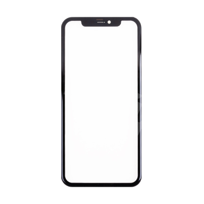 Стекло для переклейки iPhone 11 (A2221) с OCA пленкой + рамка Черный - OR (Feaglet)