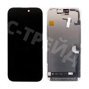 Дисплей для iPhone 17 (A3520) в сборе с тачскрином Черный - (Soft OLED, Full HD, 120 Гц) (площадка под IC)