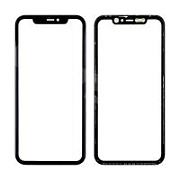 Стекло для переклейки iPhone 11 (A2221) с OCA пленкой + рамка Черный - OR (Mitsubishi)