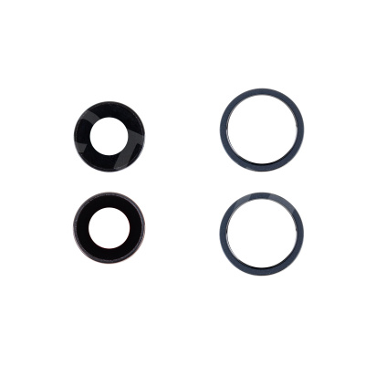 Стекло камеры для iPhone 14/14 Plus (комплект 2 шт.) Черный