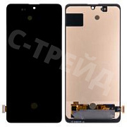 Дисплей для Samsung Galaxy A71 (A715F) в сборе с тачскрином Черный - (OLED) (Small Size)