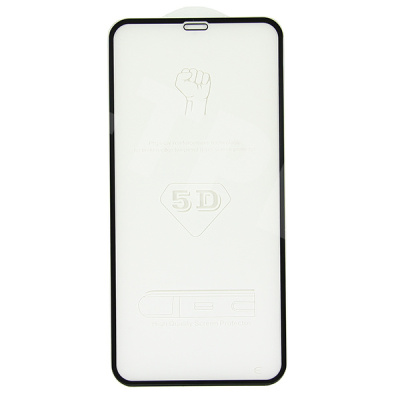 Защитное стекло "Стандарт" для iPhone Xs Max/11 Pro Max Черный (Полное покрытие)