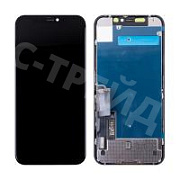 Дисплей для iPhone 11 (A2221) в сборе с тачскрином Черный GX (площадка под IC)