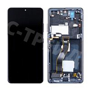 Дисплей для Samsung Galaxy S21 Ultra (G998B) модуль с рамкой Черный - (OLED) (Full Size)