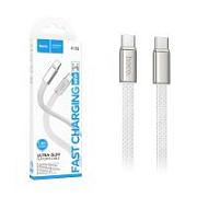 Кабель Type-C - Type-C Hoco X125 (3A, 60W, PD, оплетка нейлон) Белый