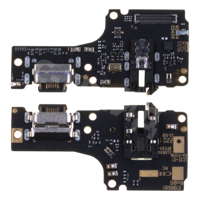 Шлейф для Xiaomi Redmi Note 10S/Poco M5s (M2101K7BNY/2207117BPG) плата системный разъем/разъем гарнитуры/микрофон - Премиум