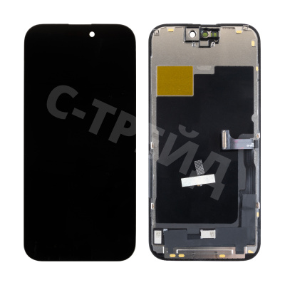 Дисплей для iPhone 15 Pro (A3102) в сборе с тачскрином Черный - (In-Cell, Full HD, 120 Гц) (площадка под IC)