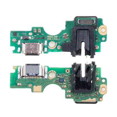 Шлейф для Infinix Hot 20 4G (X6826B) плата на системный разъем/разъем гарнитуры/микрофон - Премиум