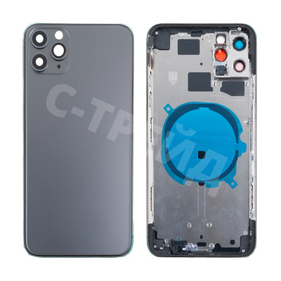 Корпус для iPhone 11 Pro Max (A2218) (1 Sim) Серый - Премиум