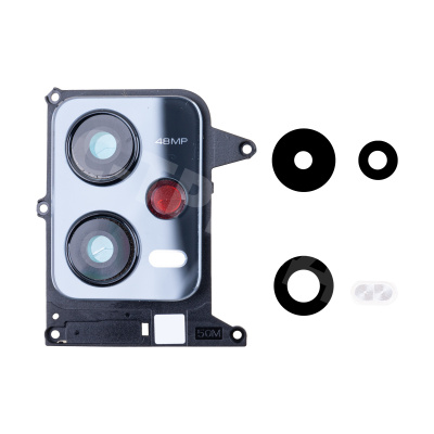 Стекло камеры для Xiaomi Redmi Note 12 5G (22111317I) в сборе с рамкой Черный