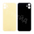Задняя крышка для iPhone 11 (A2221) Желтый (стекло, монолит, широкий вырез под камеру, логотип) - Премиум