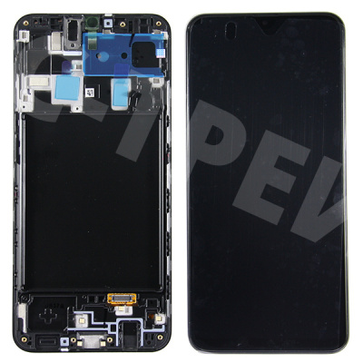 Дисплей для Samsung Galaxy A20 (A205F) модуль с рамкой Черный - OR (SP)