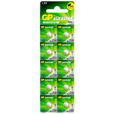 Батарейка AG3/LR736/LR41/392A/192 GP Alkaline 1.5V (10 шт. в блистере)