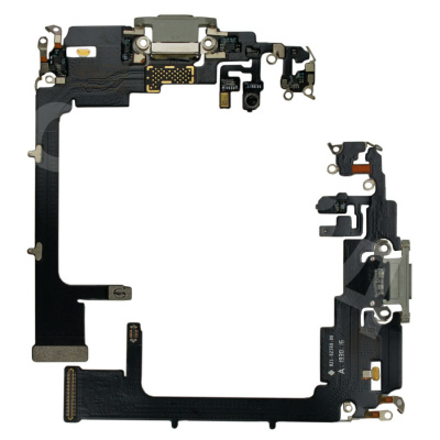 Шлейф для iPhone 11 Pro (A2215) на системный разъем/микрофон Белый